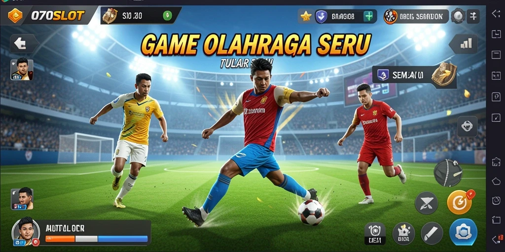 Tampilan gameplay menegangkan dari 070SLOT yang menguji kemampuan olahraga.