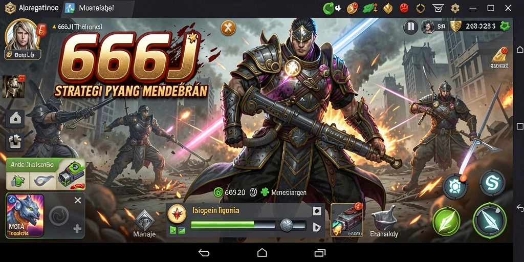 Tampilan gameplay 666J yang menampilkan taktik perang yang mendebarkan.
