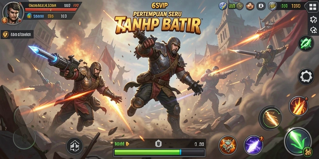 Screenshot gameplay 6SVIP menampilkan aksi pertempuran yang mendebarkan.
