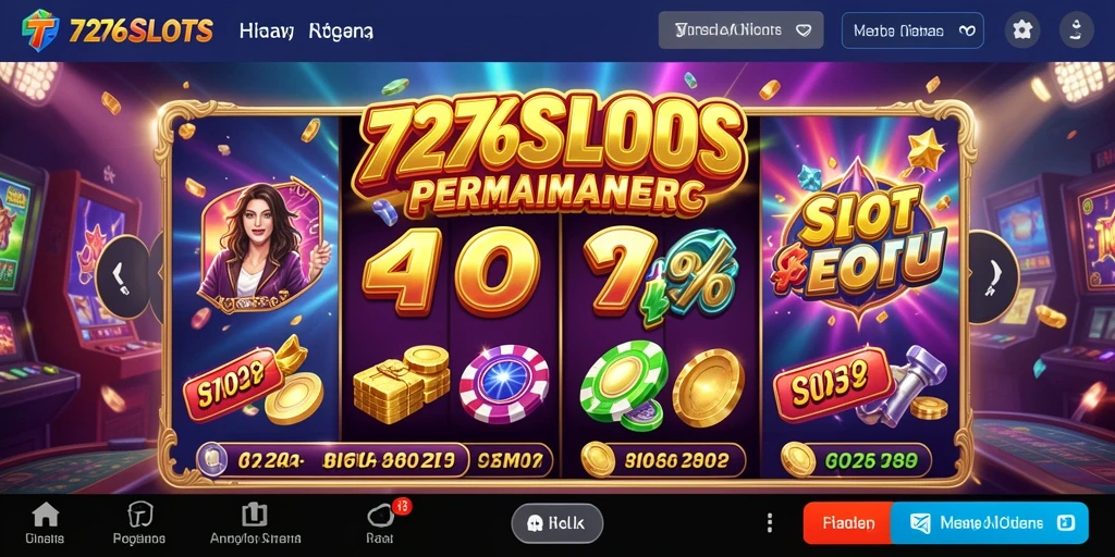 Tampilan utama gameplay 7276SLOTS yang menarik dan seru.