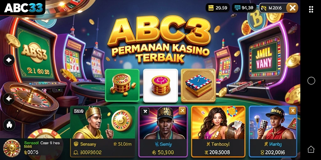 Tampilan gameplay Kasino yang menarik dan mendebarkan.