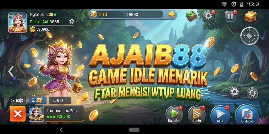 Tampilan gameplay AJAIB88 yang cerah dan menarik saat bermain Idle.