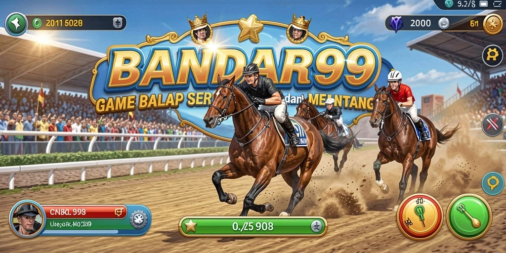 Screenshot menampilkan aksi balapan seru di BANDAR99.