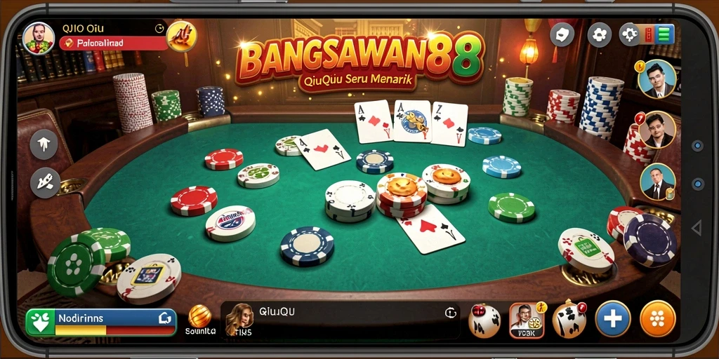 Gameplay QiuQiu yang seru dan interaktif di BANGSAWAN88.