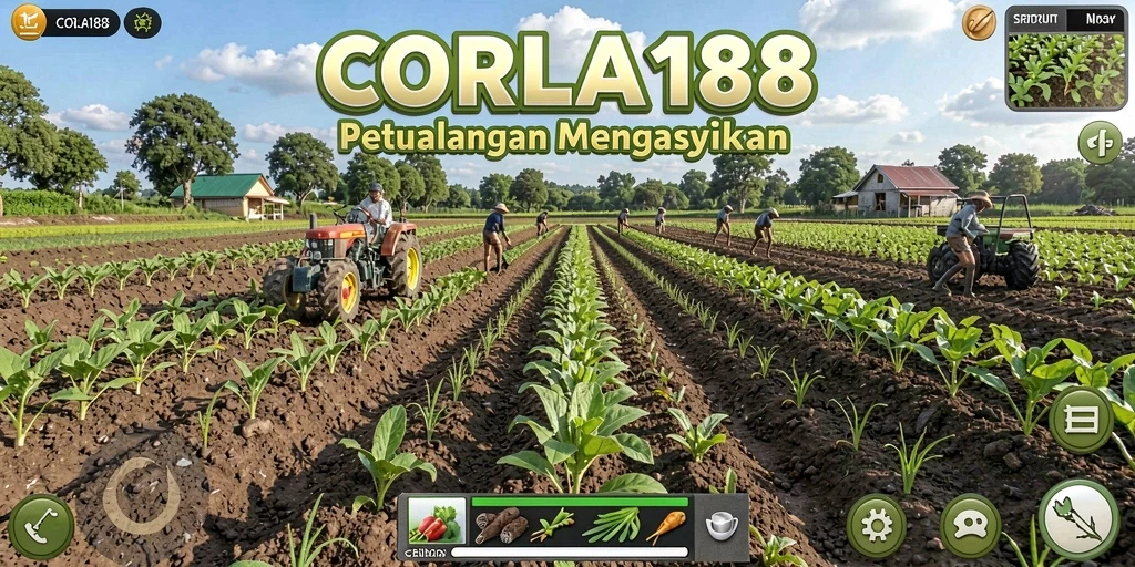 Tampilan menarik gameplay bertani di CORLA188.