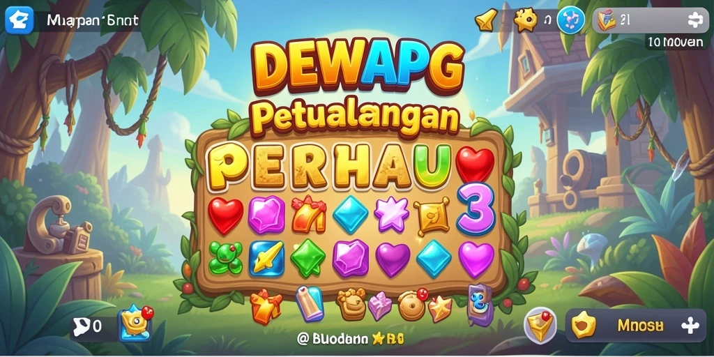 Screenshot gameplay DEWAPG yang menampilkan aksi padat dalam permainan Match-3.