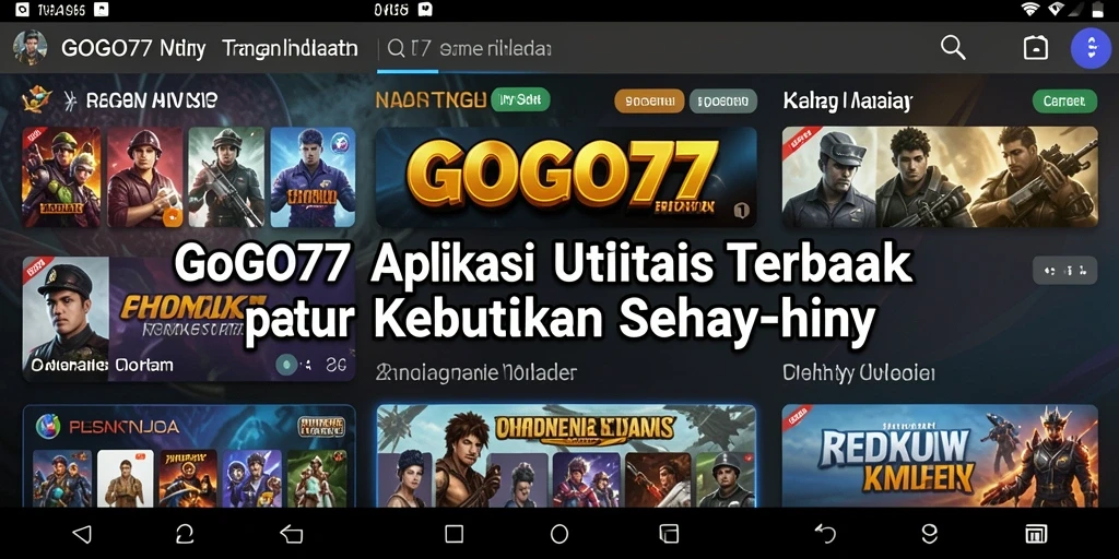 Tampilan antarmuka GOGO77 yang sederhana dan intuitif.