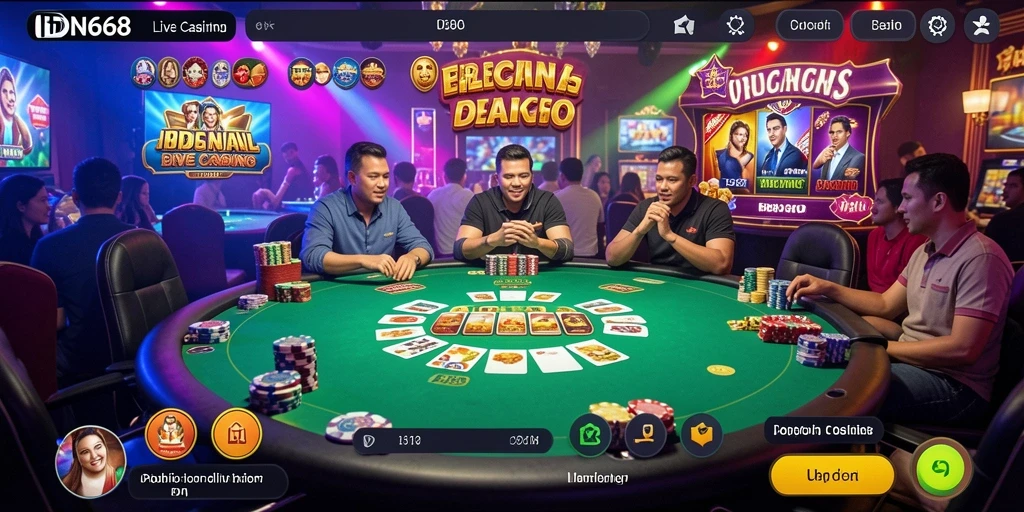 Tampilan gameplay IDN668 yang menarik dan mendebarkan di Live Casino.