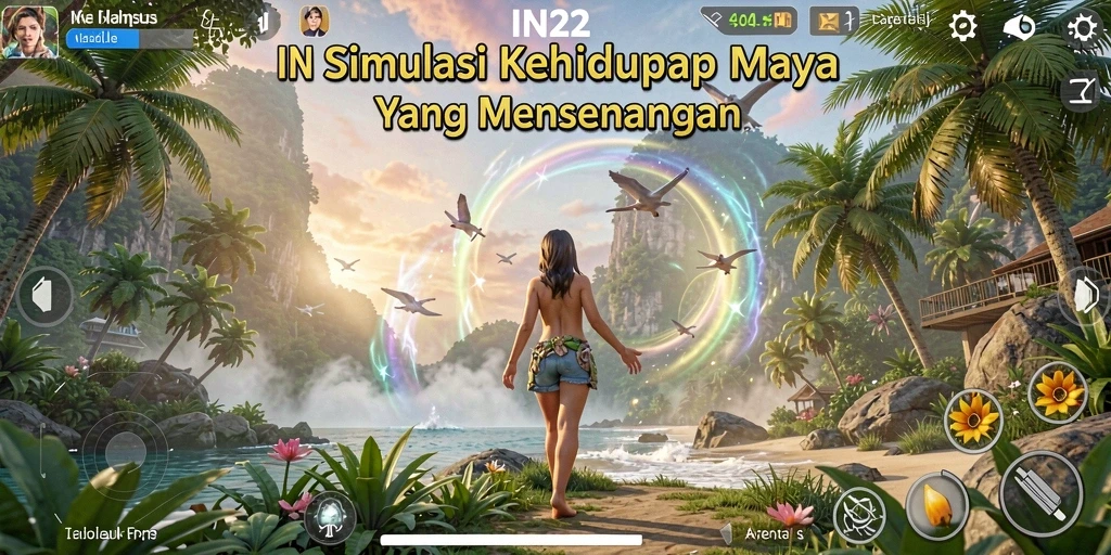 Tangkapan layar gameplay <strong>IN22</strong> menunjukkan interaksi karakter yang mendalam.