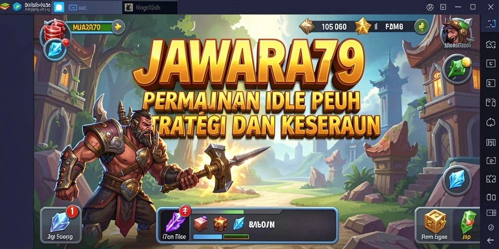 Tangkapan layar JAWARA79 menampilkan gameplay Idle yang seru dan menawan.