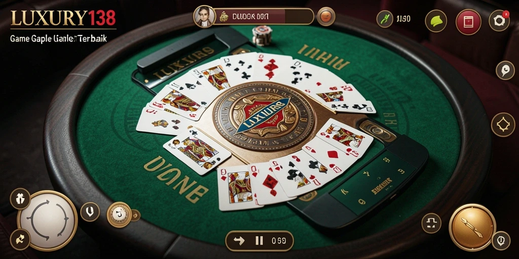 Screenshot gameplay LUXURY138 menampilkan suasana seru bermain Gaple.