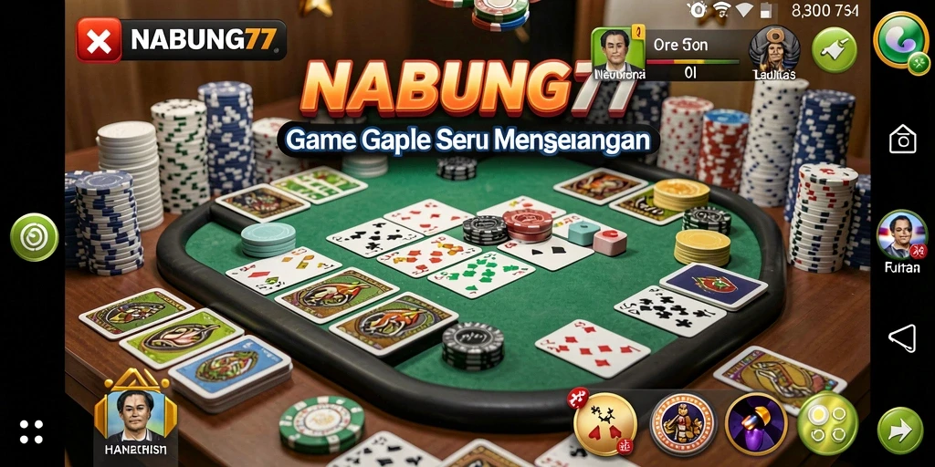 Tampilan permainan Gaple yang menarik dan interaktif di NABUNG77.
