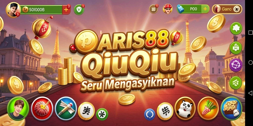 Tampilan gameplay menarik dari PARIS88 saat bermain QiuQiu.