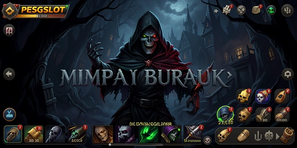Screenshot PESGSLOT menampilkan suasana mencekam dalam gameplay.