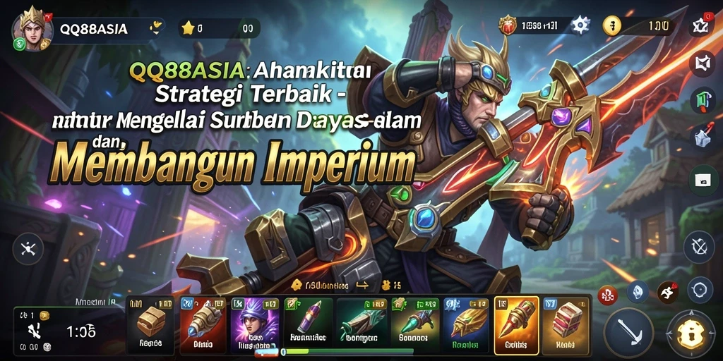 Screenshot gameplay QQ88ASIA yang menunjukkan pertempuran strategi yang intens.