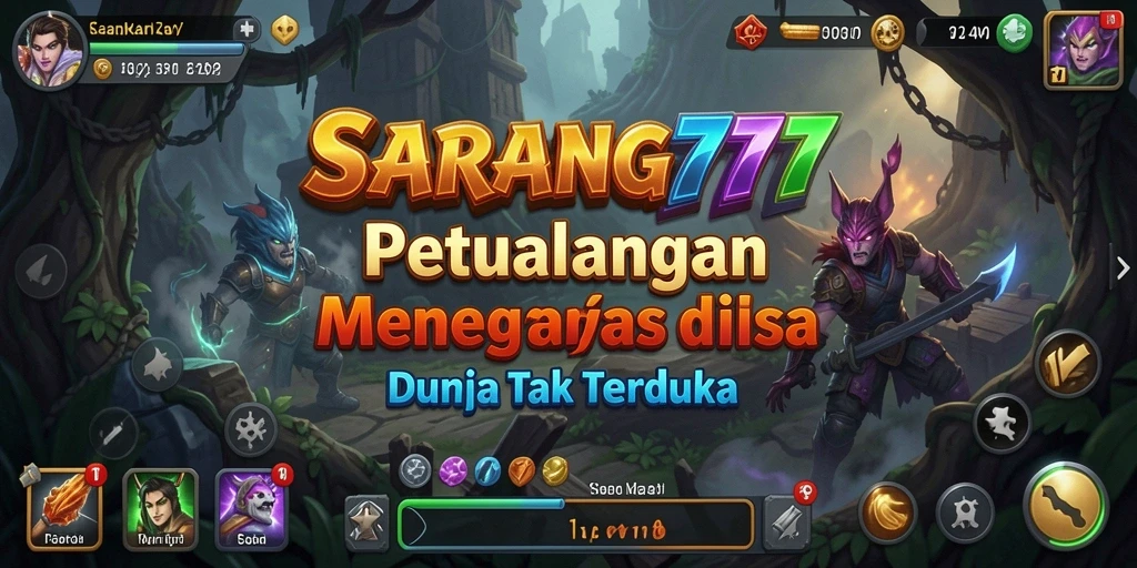Tampilan gameplay menegangkan dan penuh aksi di SARANG777.