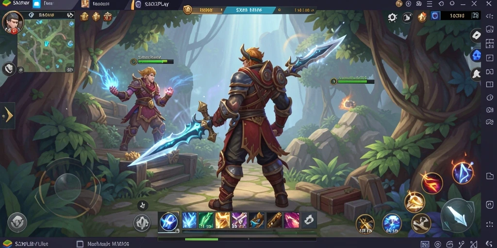 Screenshot gameplay SXXPLAY menampilkan aksi pertarungan antara karakter pemain.