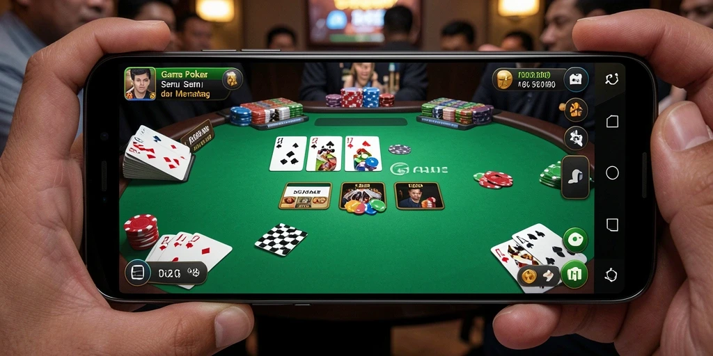 Tampilan permainan poker yang seru dan interaktif di T6.