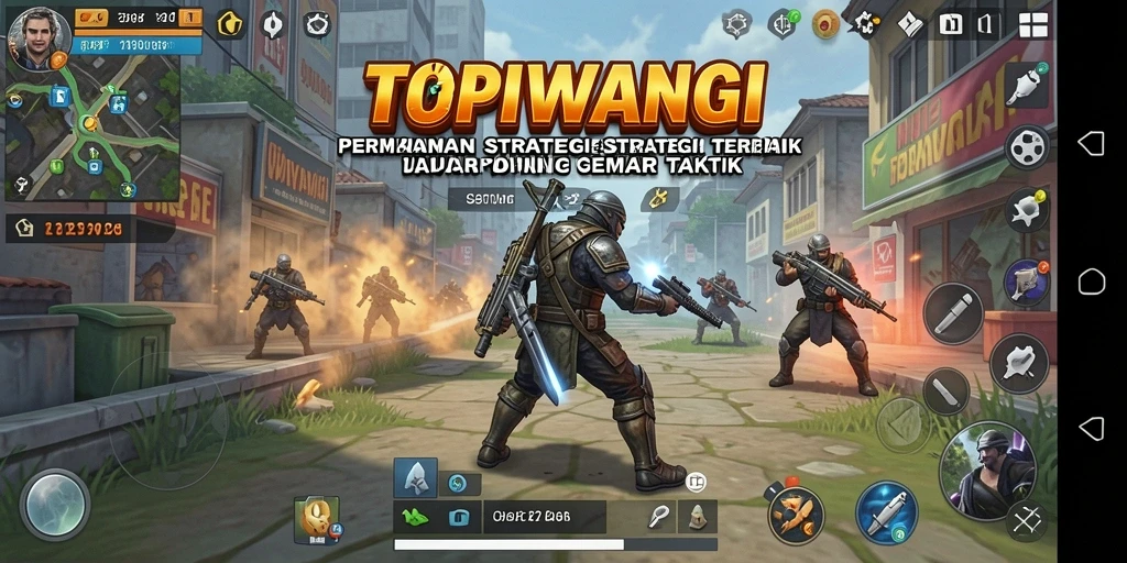 Tangkapan layar gameplay TOPIWANGI dengan aksi strategi yang mendebarkan.