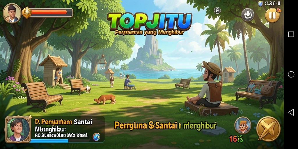 Gameplay menyenangkan dari TOPJITU yang menampilkan tantangan seru.